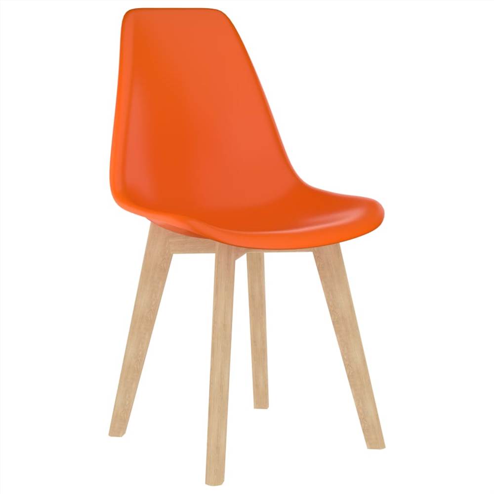 Dining Chairs 6 pcs Orange Plastic