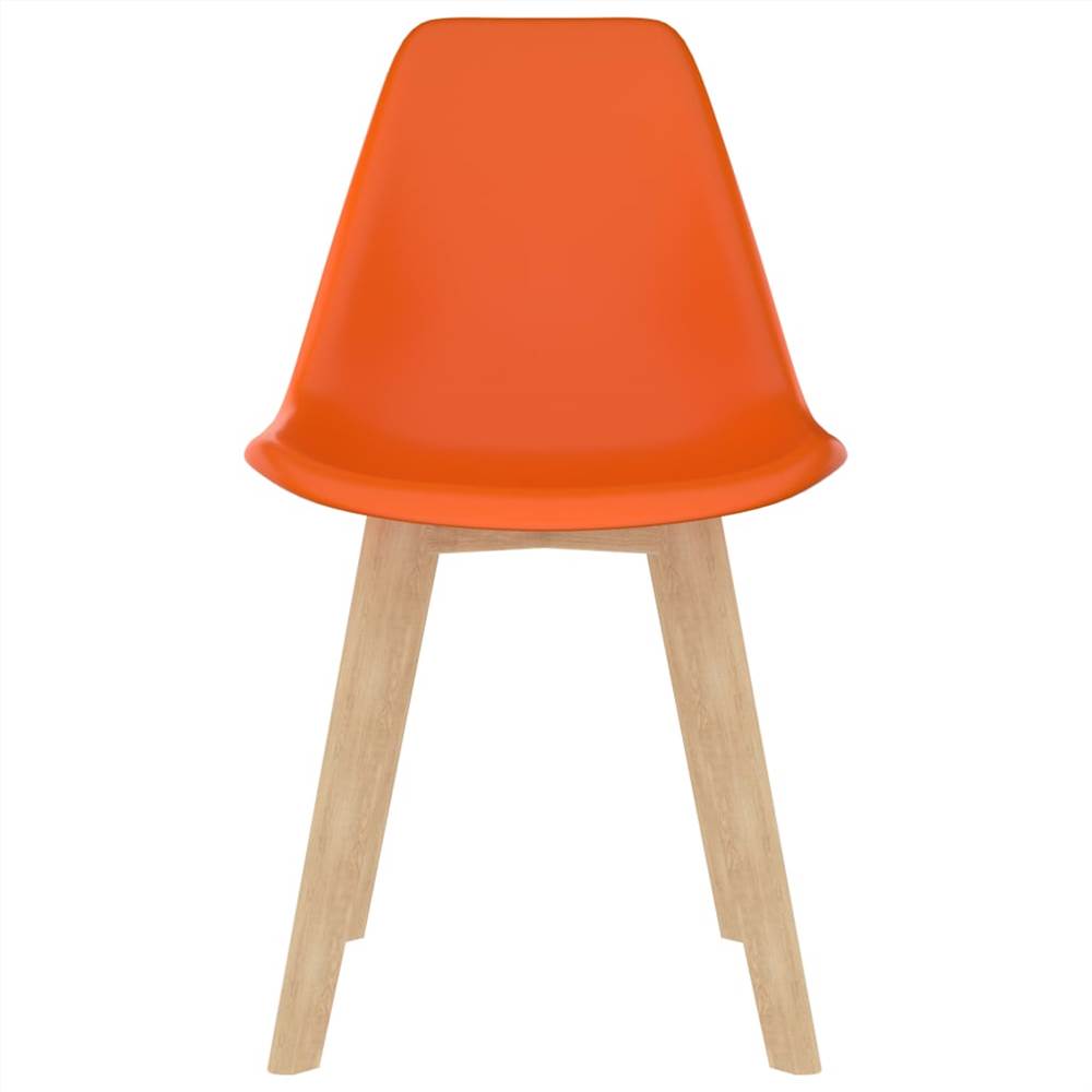 Dining Chairs 6 pcs Orange Plastic
