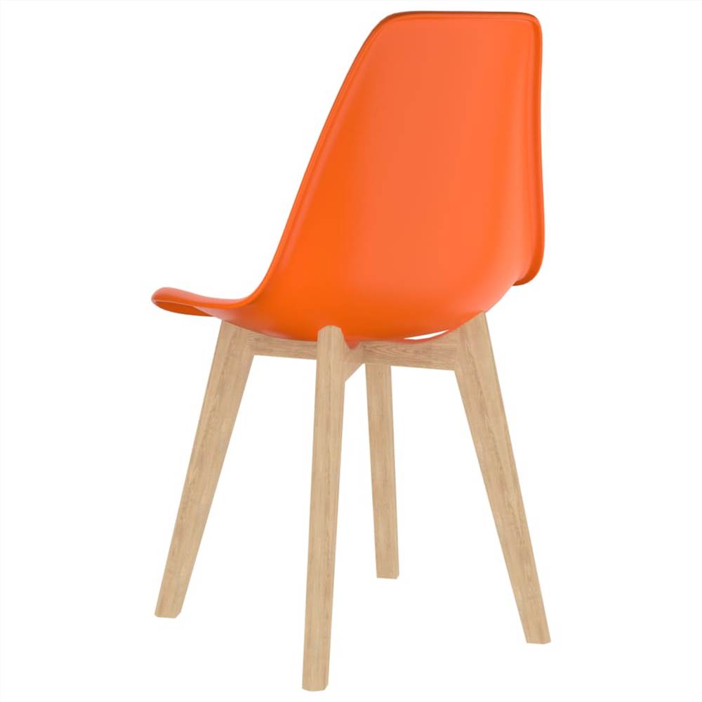 Dining Chairs 6 pcs Orange Plastic