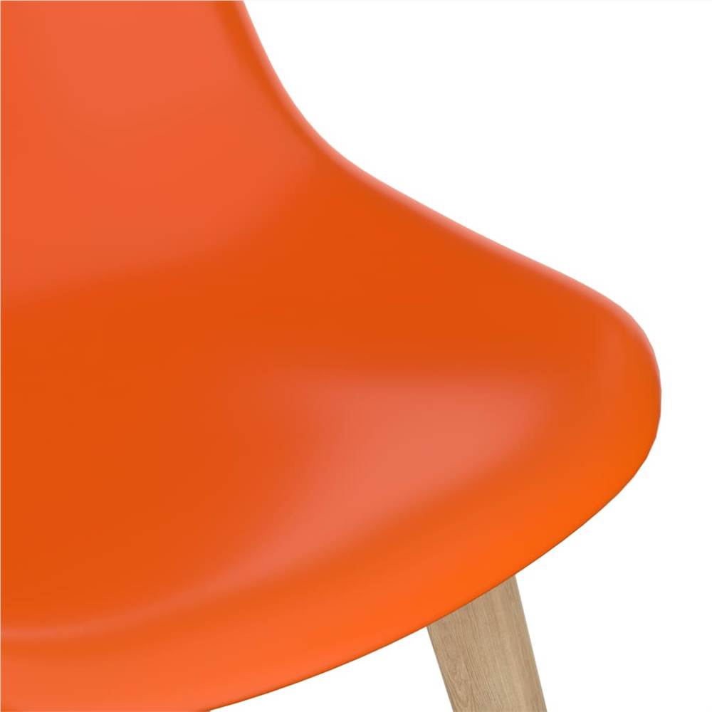 Dining Chairs 6 pcs Orange Plastic