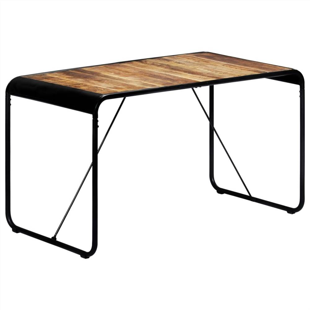 

Dining Table 140x70x76 cm Solid Rough Mango Wood