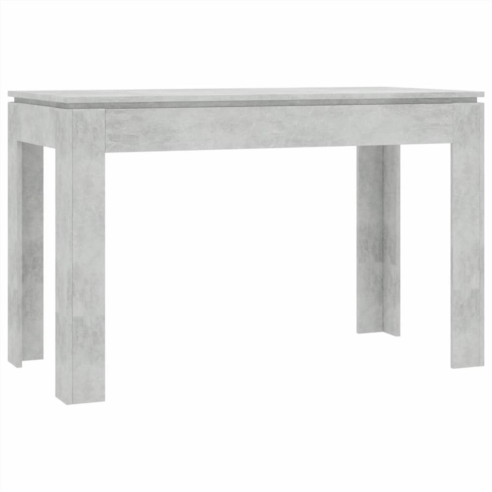 Dining Table Concrete Grey 120x60x76 cm Chipboard