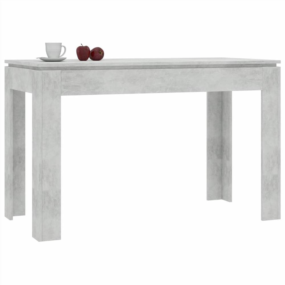 Dining Table Concrete Grey 120x60x76 cm Chipboard