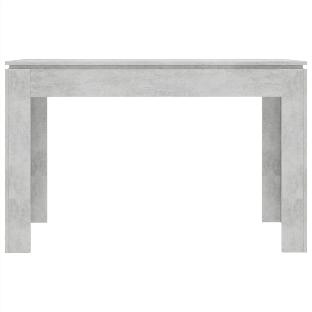 Dining Table Concrete Grey 120x60x76 cm Chipboard