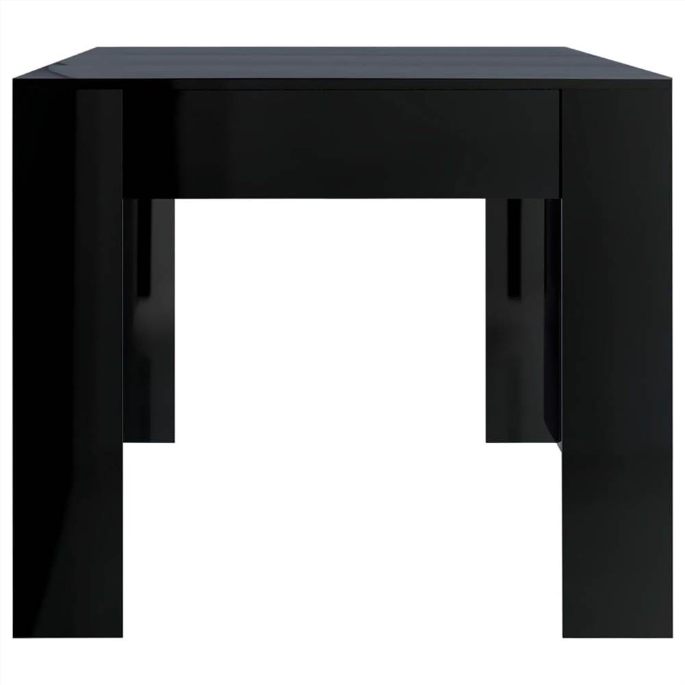Dining Table High Gloss Black 180x90x76 cm Chipboard