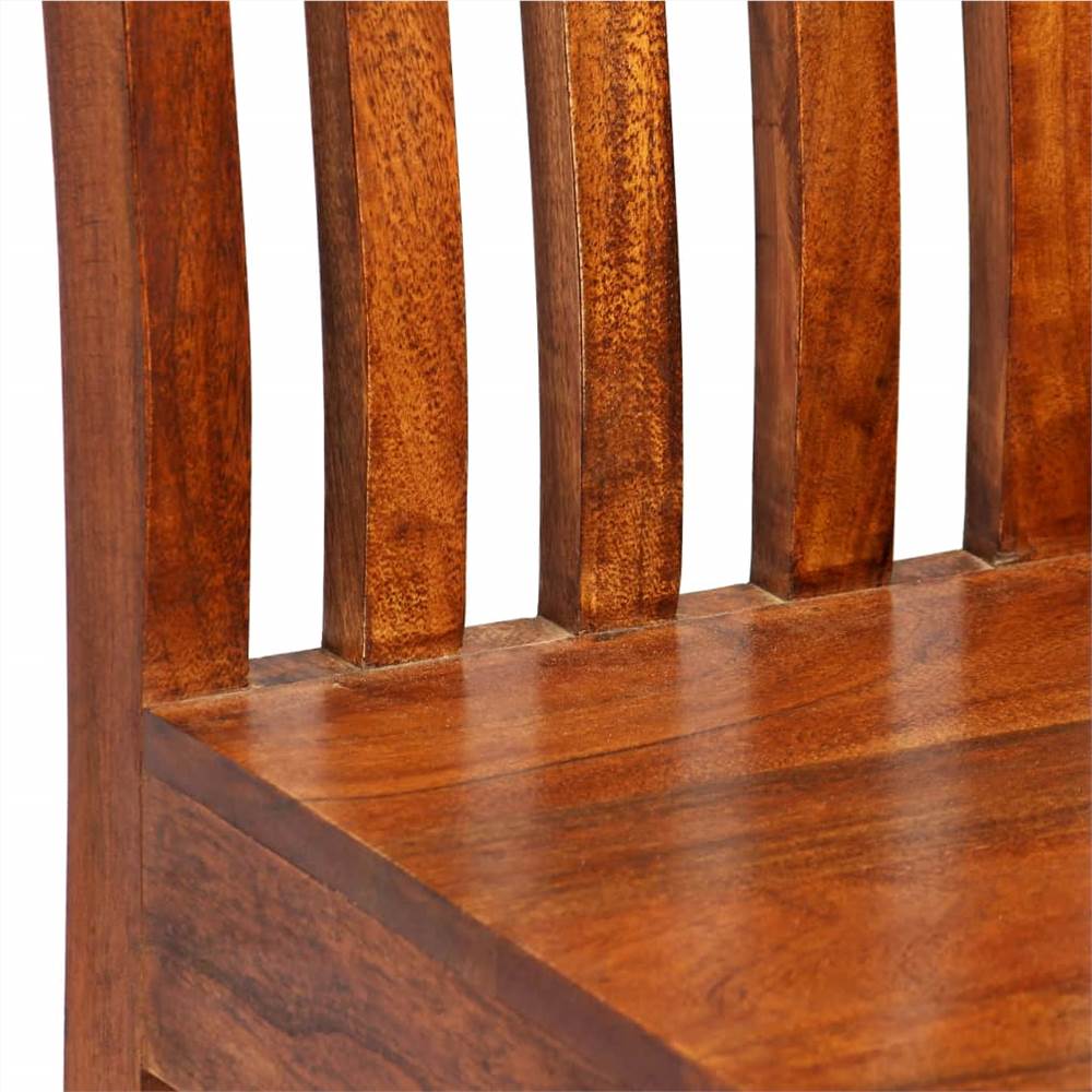 Dining Table Set 7 Piece Solid Acacia Wood with Sheesham Finish
