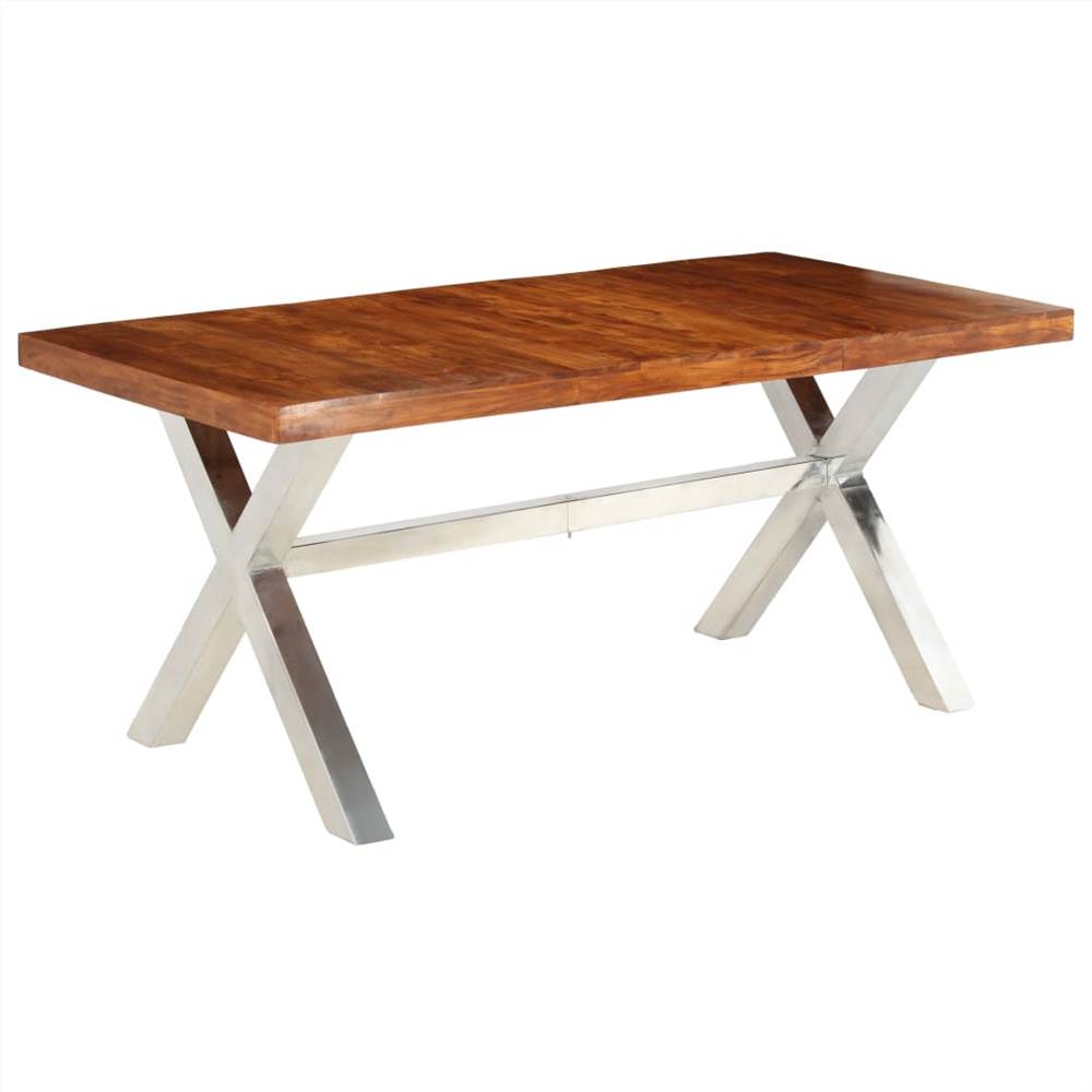 

Dining Table Solid Wood with Sheesham Finish 180x90x76 cm