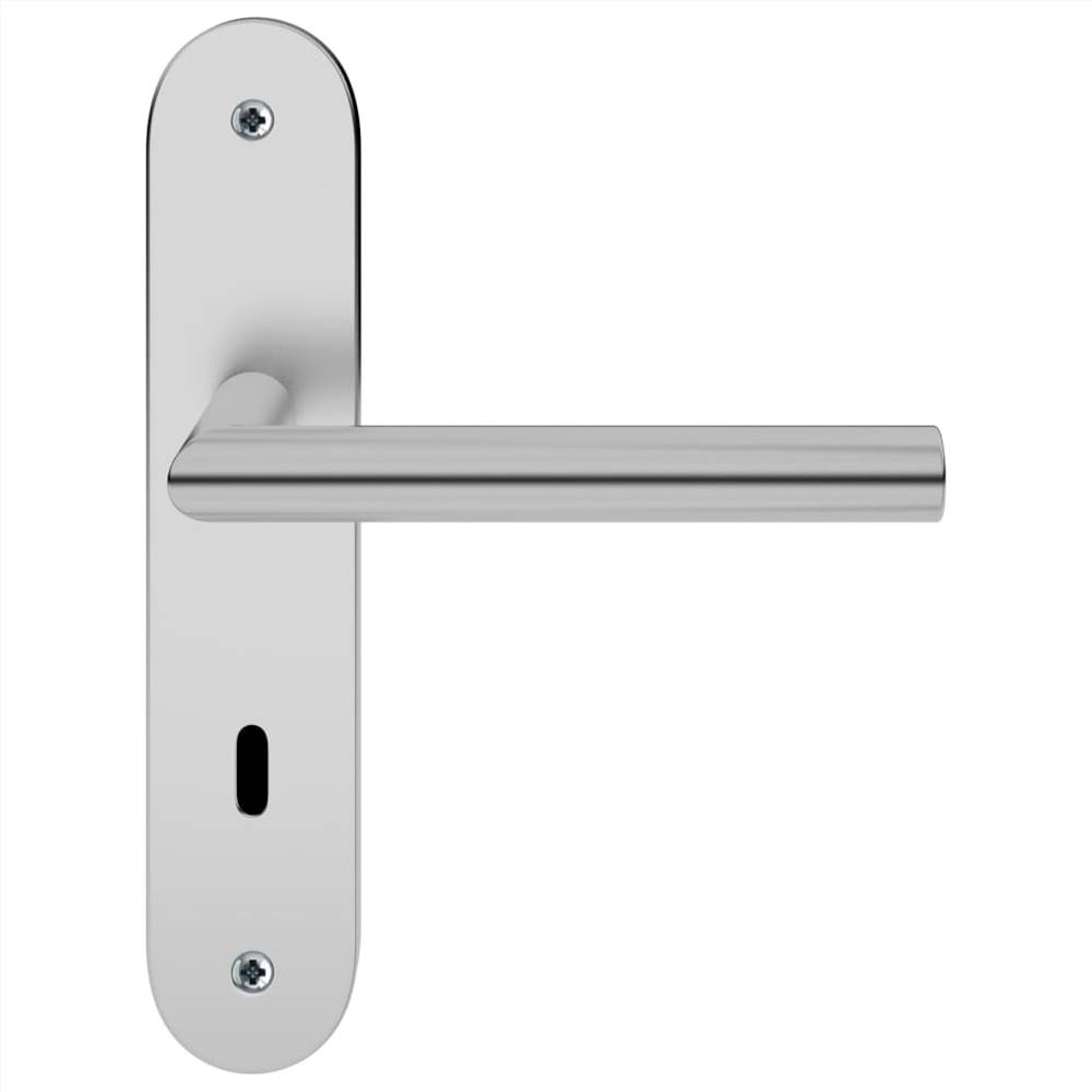 Door Handles 2 Sets with BB Deadlock Stainless Steel