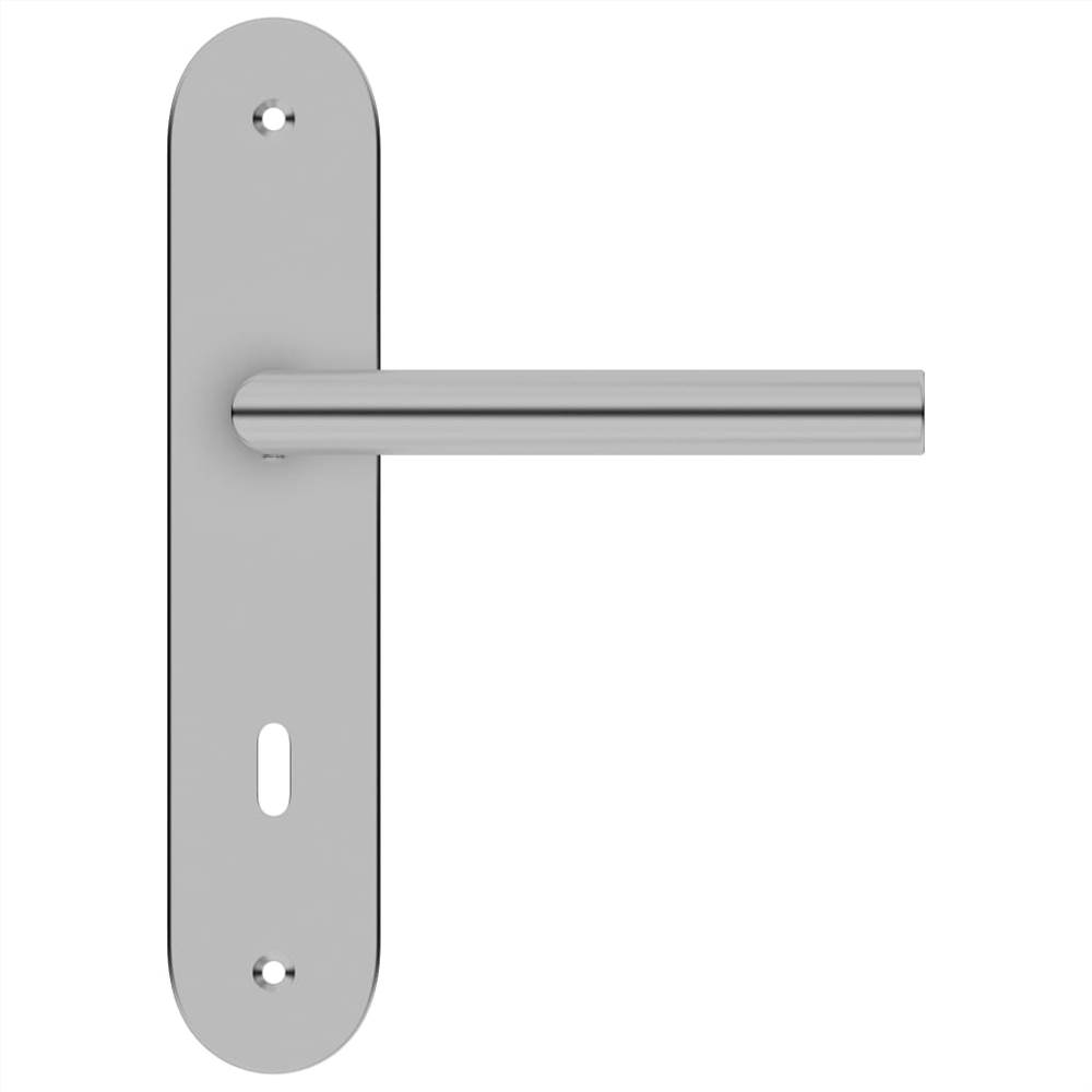 Door Handles 2 Sets with BB Deadlock Stainless Steel