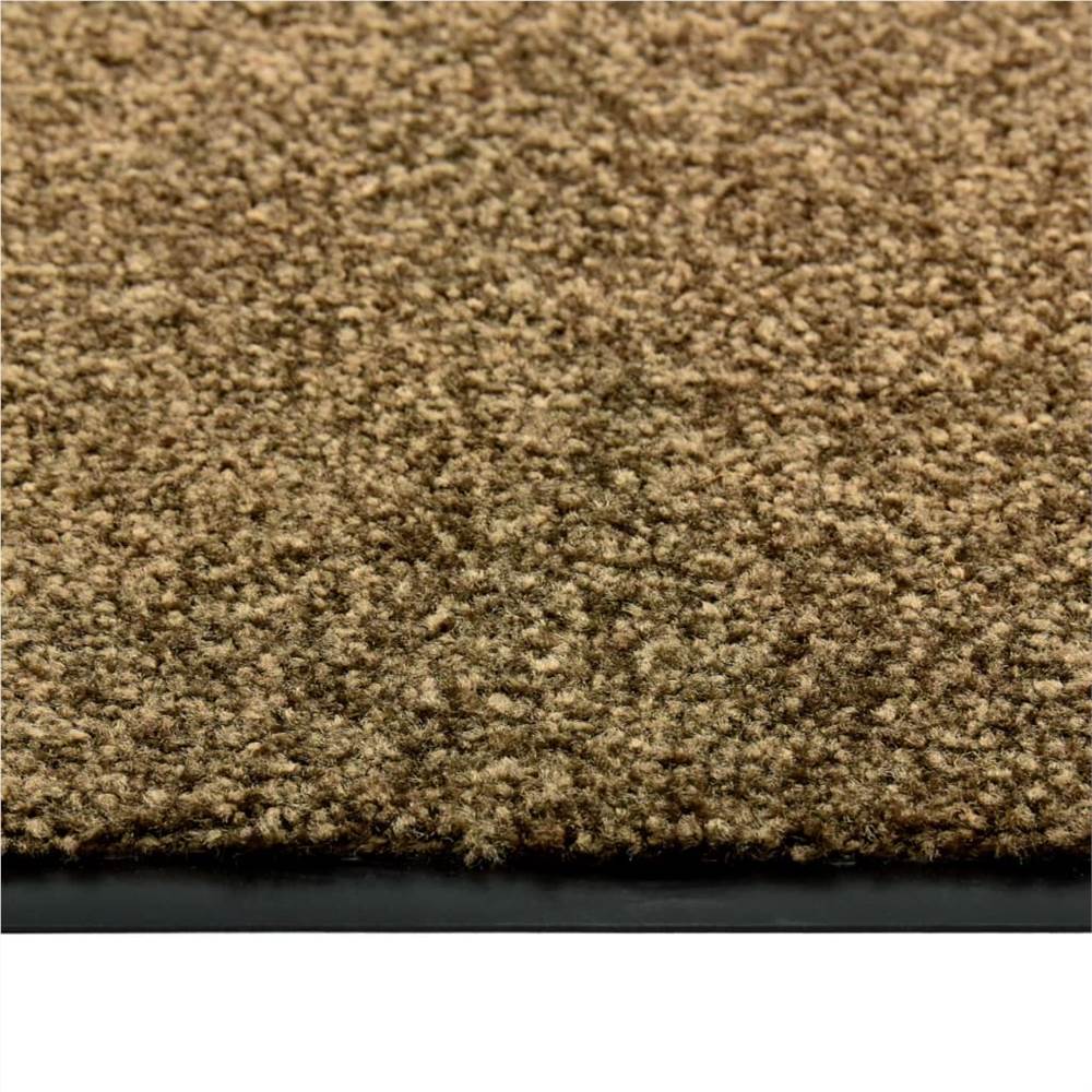 Doormat Washable Brown 90x120 cm