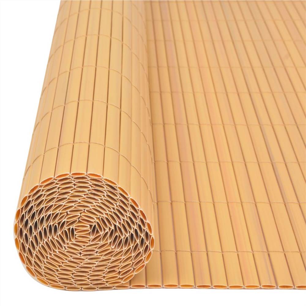 Double-Sided Garden Fence PVC 150x500 cm Yellow