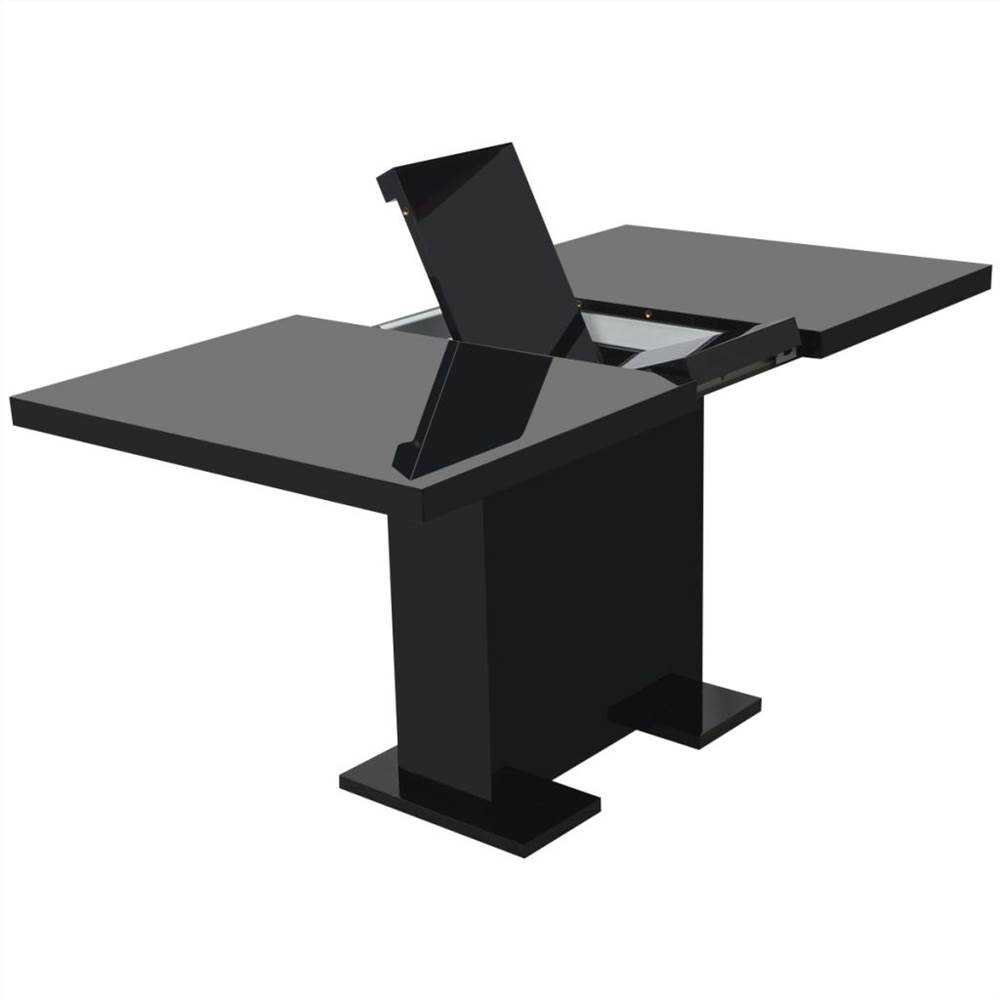 Extendable Dining Table High Gloss Black
