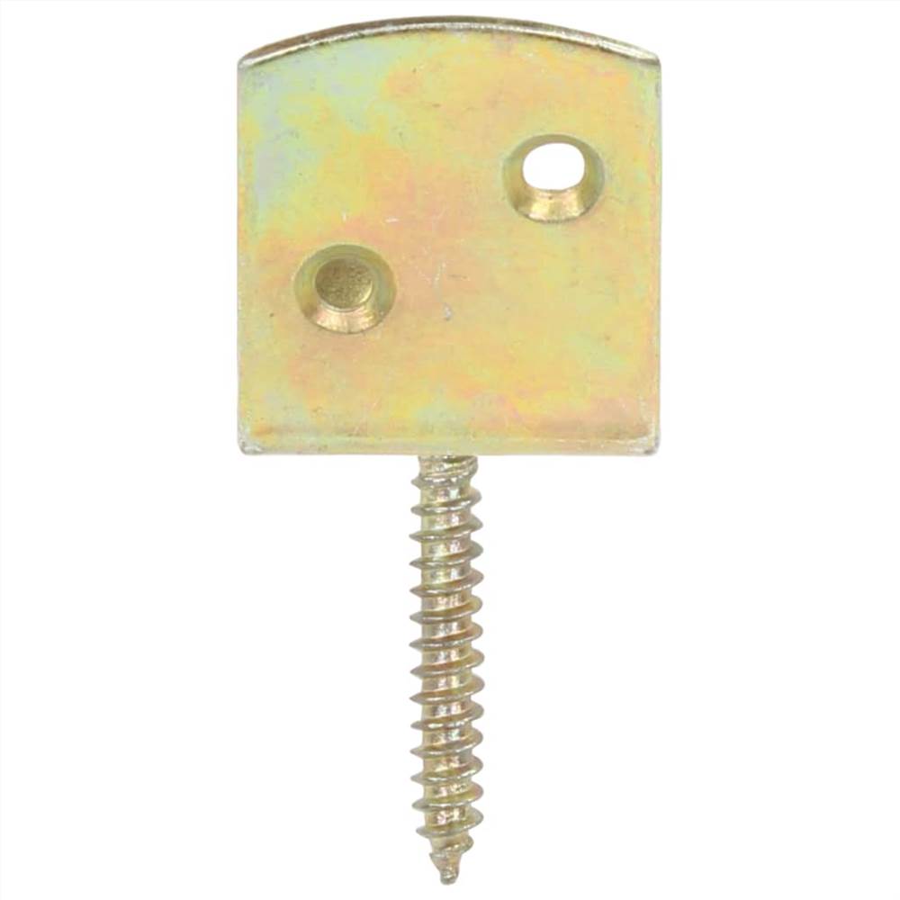 Fence Panel Brackets 48 pcs L Shaped Galvanised Metal