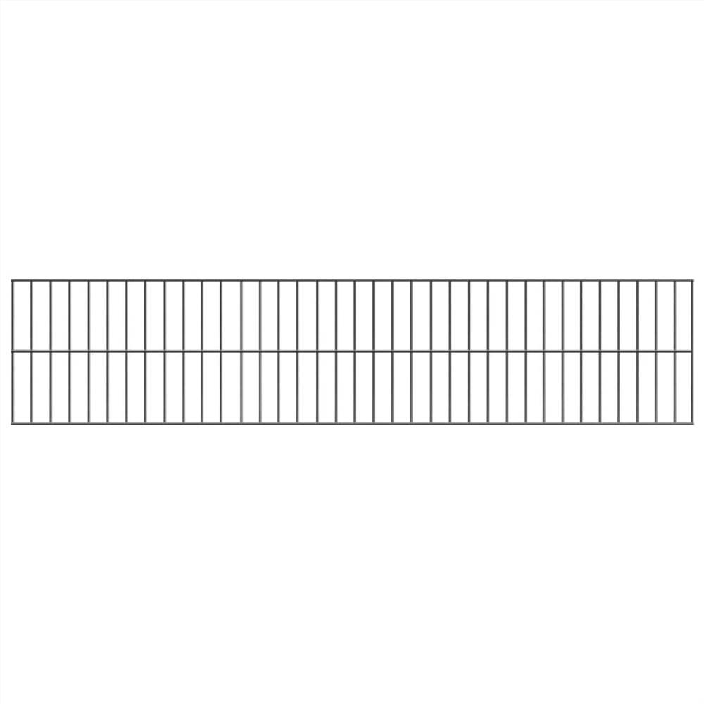 Fence Panel with Posts Powder-coated Iron 6x1.6 m Anthracite