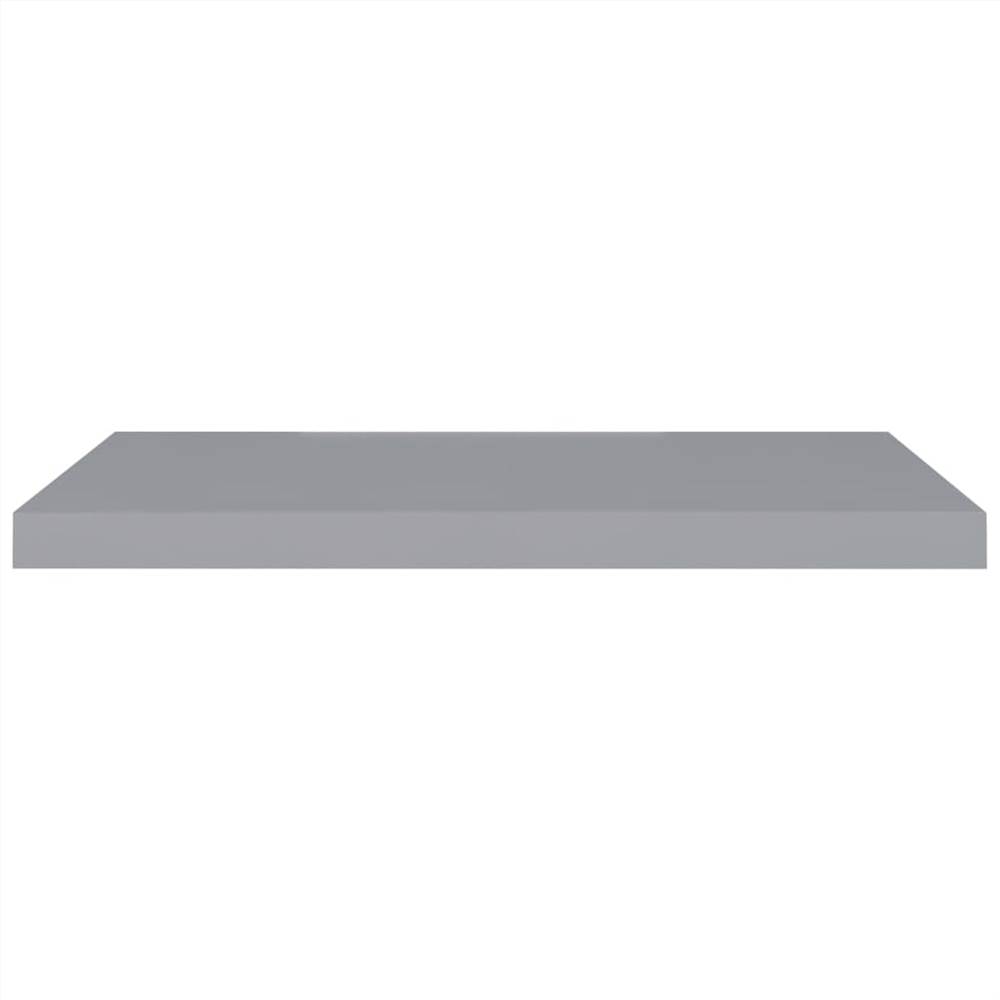 Floating Wall Shelf Grey 80x23.5x3.8 cm MDF