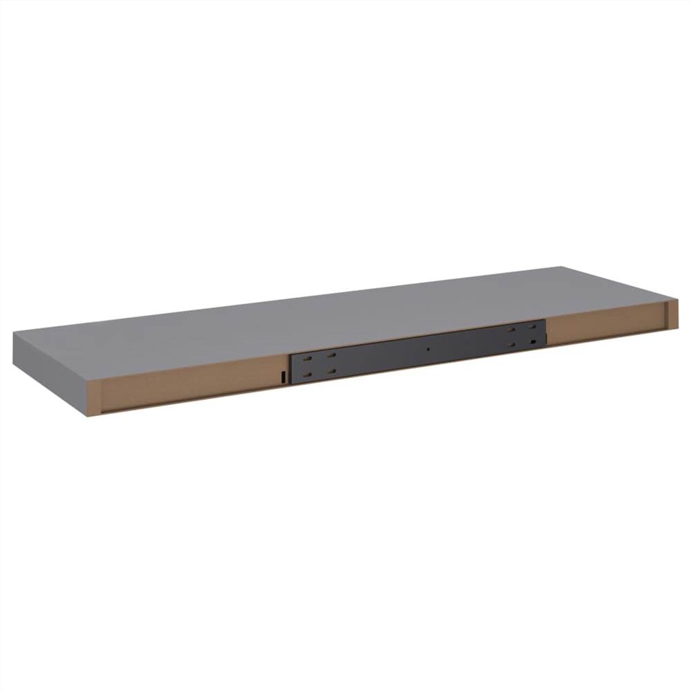 Floating Wall Shelf Grey 80x23.5x3.8 cm MDF