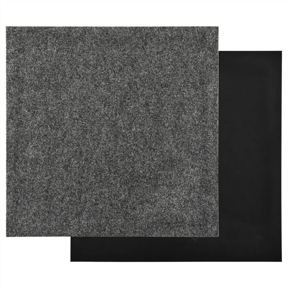 Floor Carpet Tiles 20 pcs 5 m² Dark Grey
