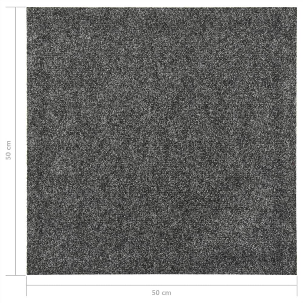 Floor Carpet Tiles 20 pcs 5 m² Dark Grey