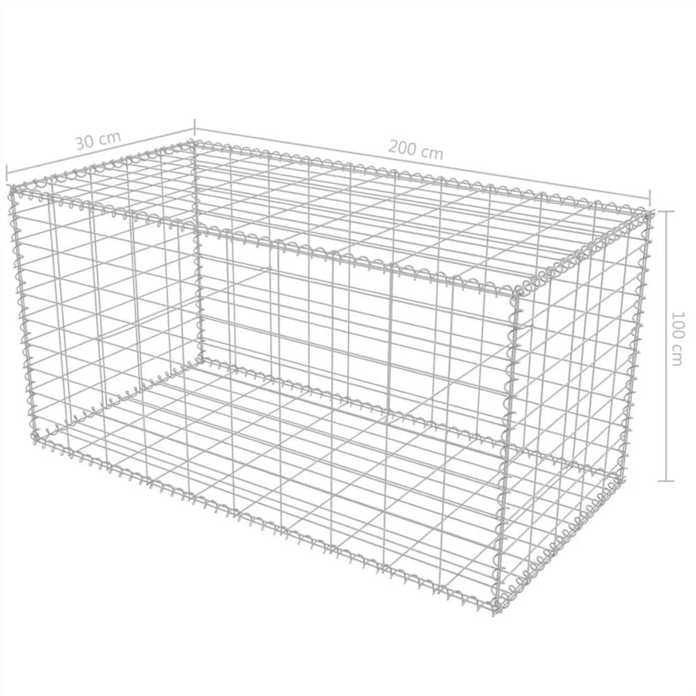 Gabion Basket Galvanised Steel 200x30x100 cm
