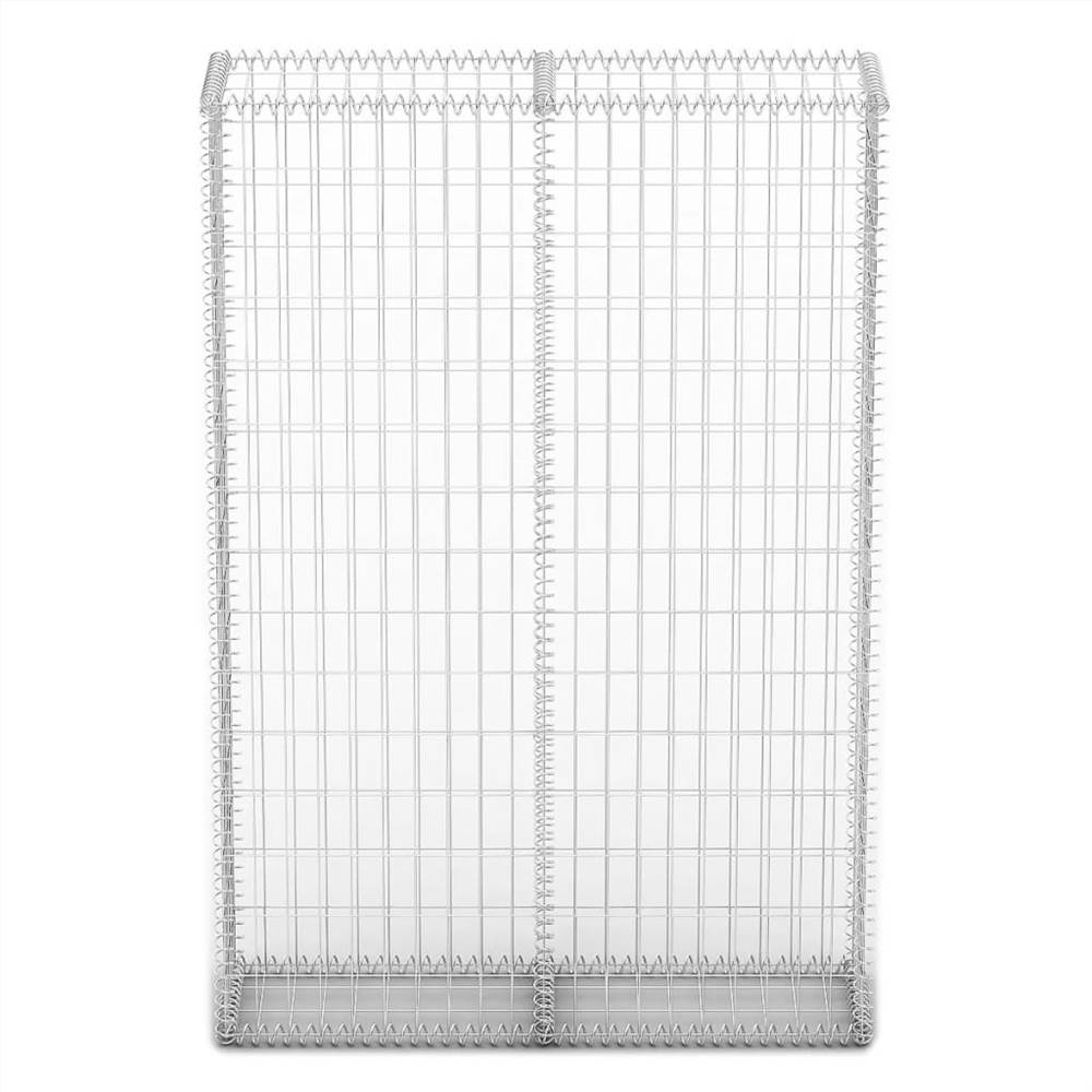 Gabion Basket with Lids Galvanised Wire 150 x 100 x 30 cm