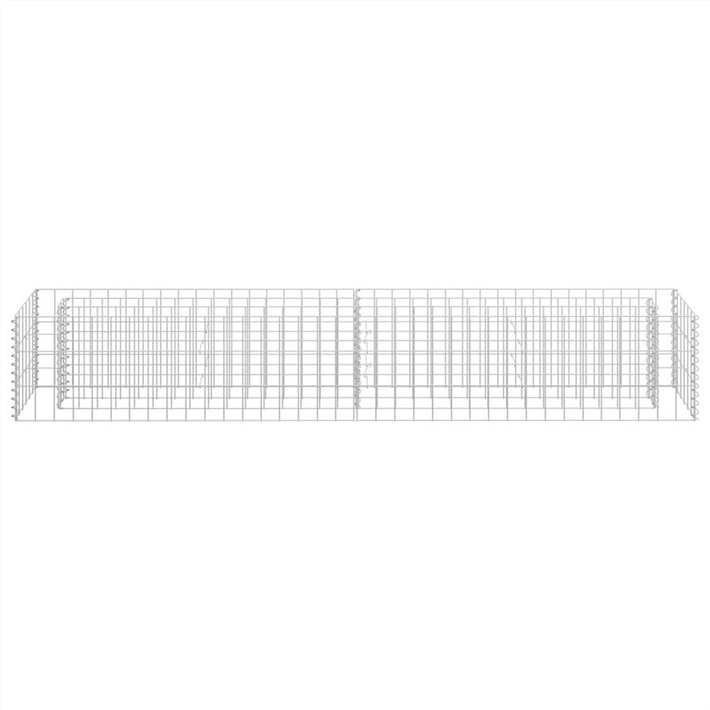 Gabion Raised Bed Galvanised Steel 180x30x30 cm