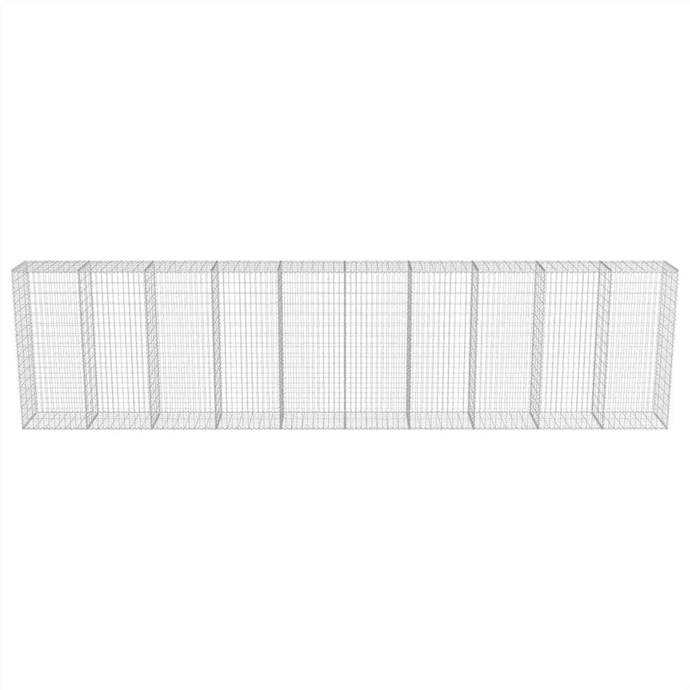 Gabion Wall with Covers Galvanised Steel 600x50x150 cm