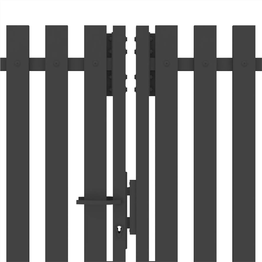 Garden Fence Gate Steel 4x2.5 m Anthracite