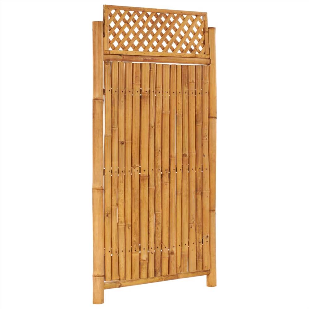 Garden Fence Panel with Trellis Bamboo 90x180 cm