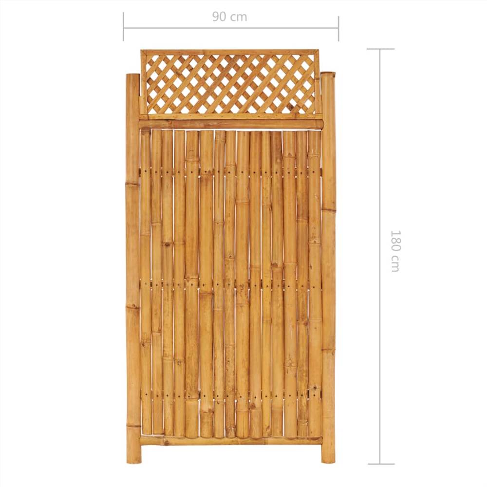 Garden Fence Panel with Trellis Bamboo 90x180 cm