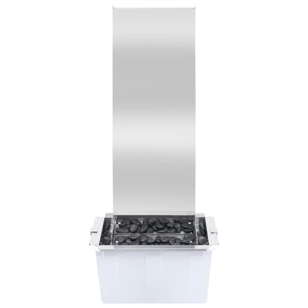 Garden Fountain with Pump Stainless Steel 90 cm Curved