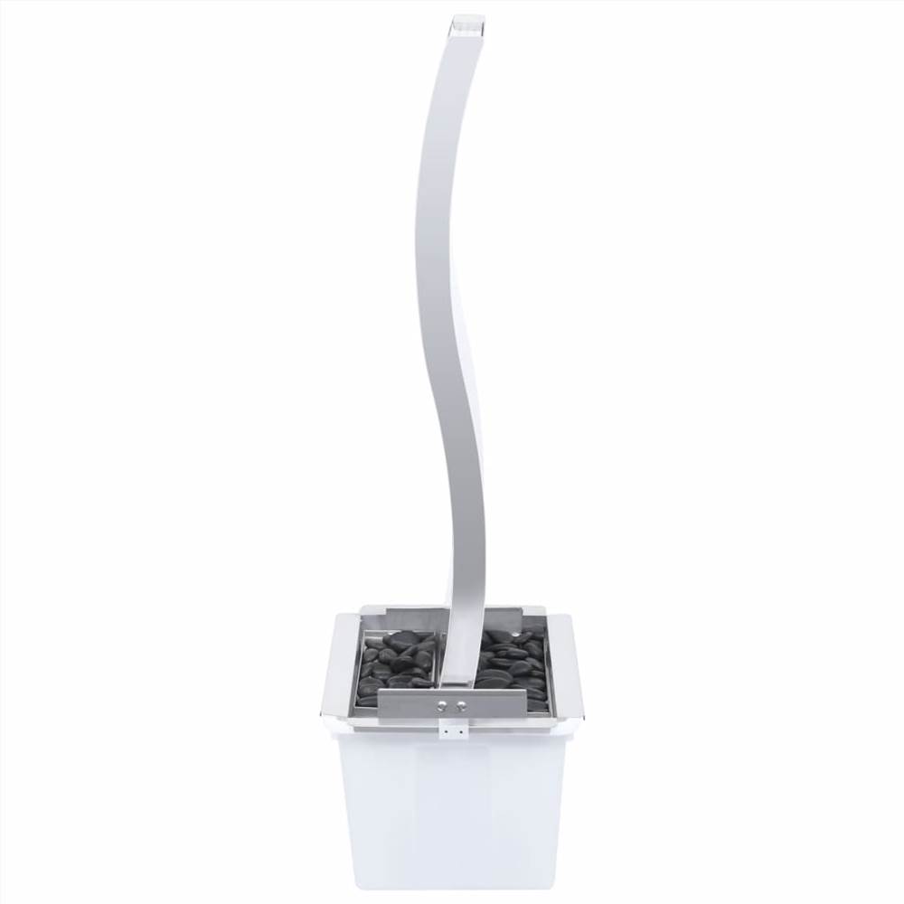 Garden Fountain with Pump Stainless Steel 90 cm Curved