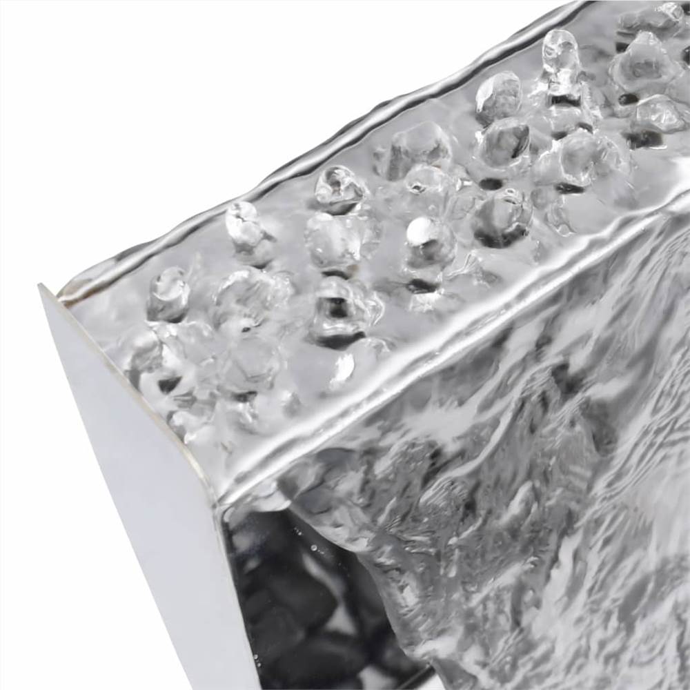 Garden Fountain with Pump Stainless Steel 90 cm Curved