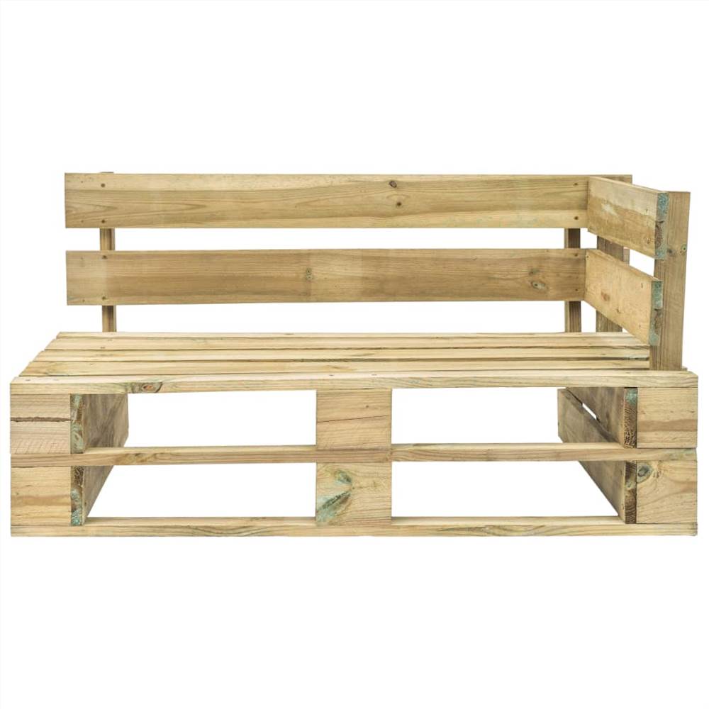 Garden Pallet Corner Bench Wood