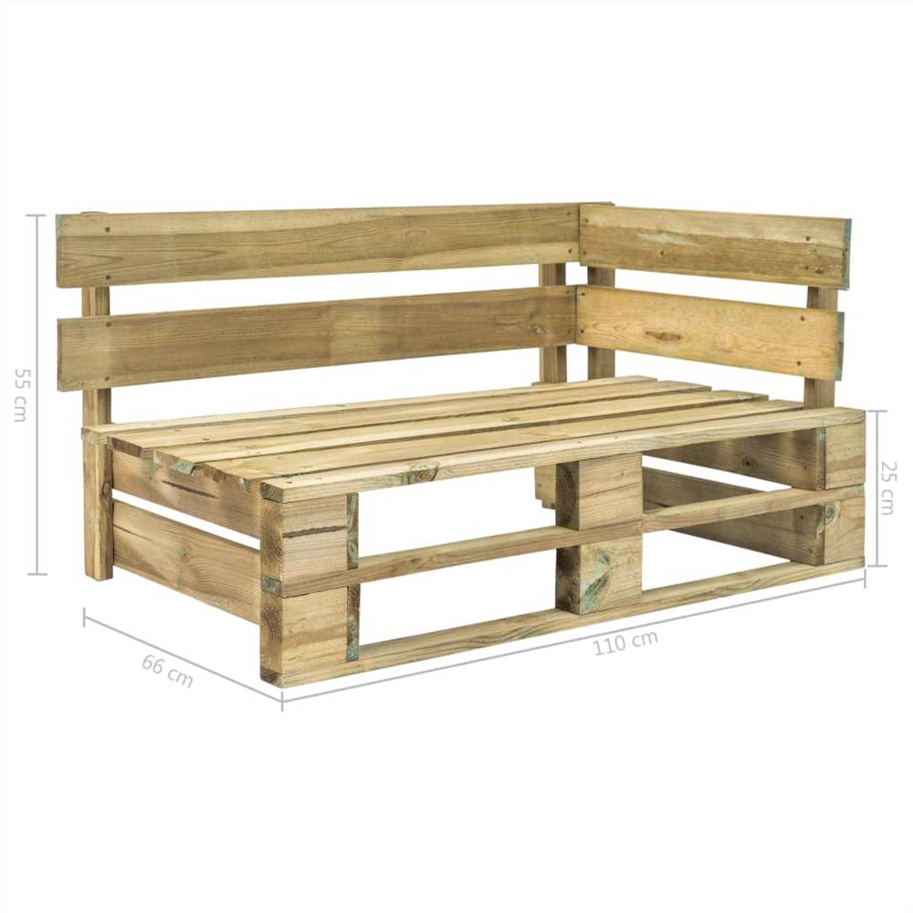 Garden Pallet Corner Bench Wood