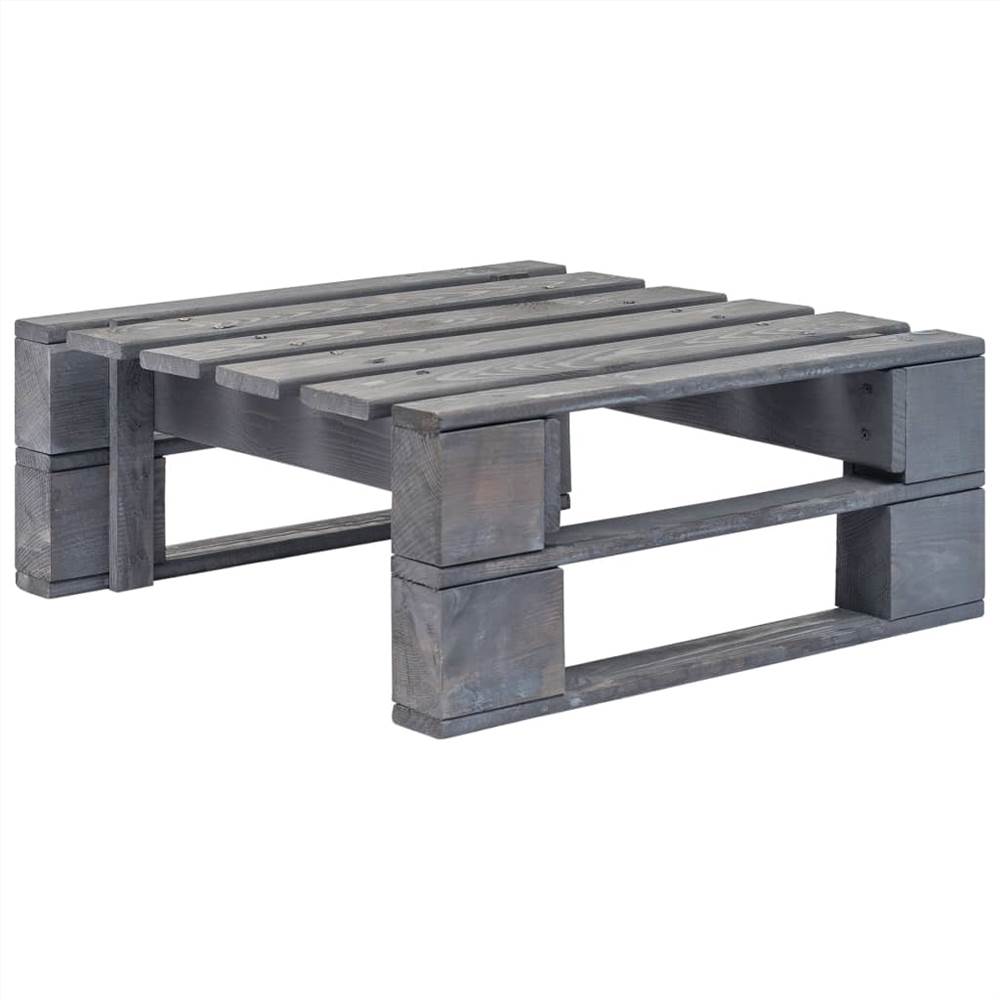 

Garden Pallet Ottoman Wood Grey