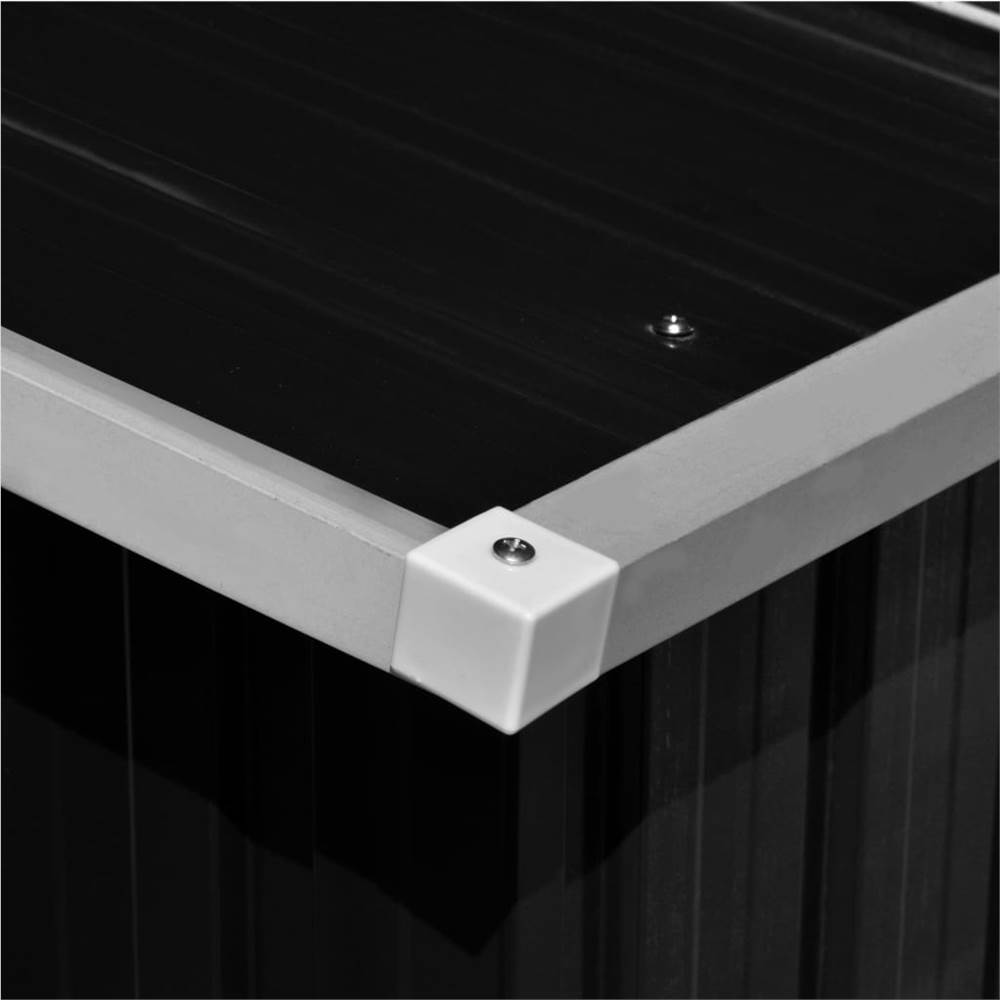 Garden Shed 257x597x178 cm Metal Anthracite