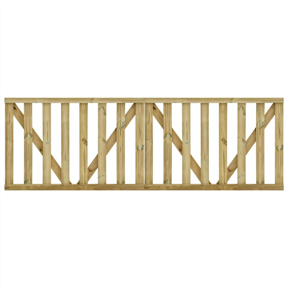 

Garden Slats Gates 2 pcs Impregnated Pinewood 150x100 cm