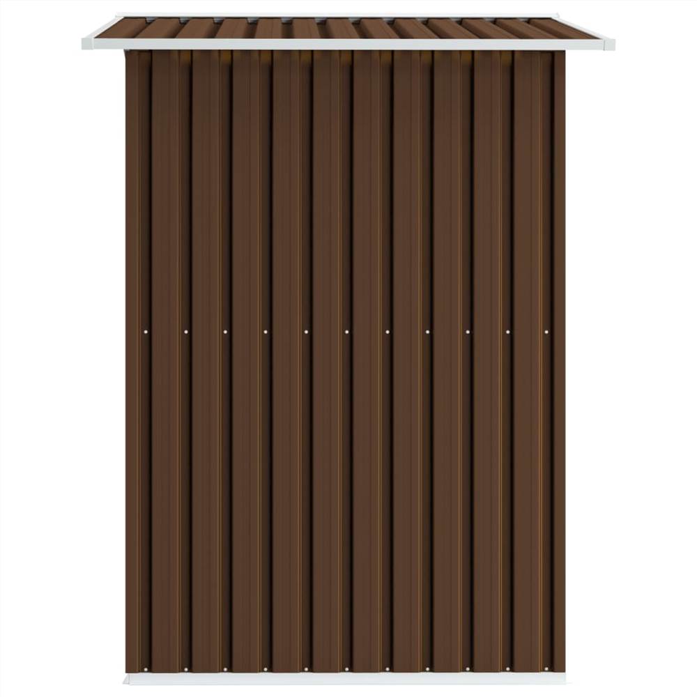 Garden Storage Shed Brown 204x132x186 cm Steel