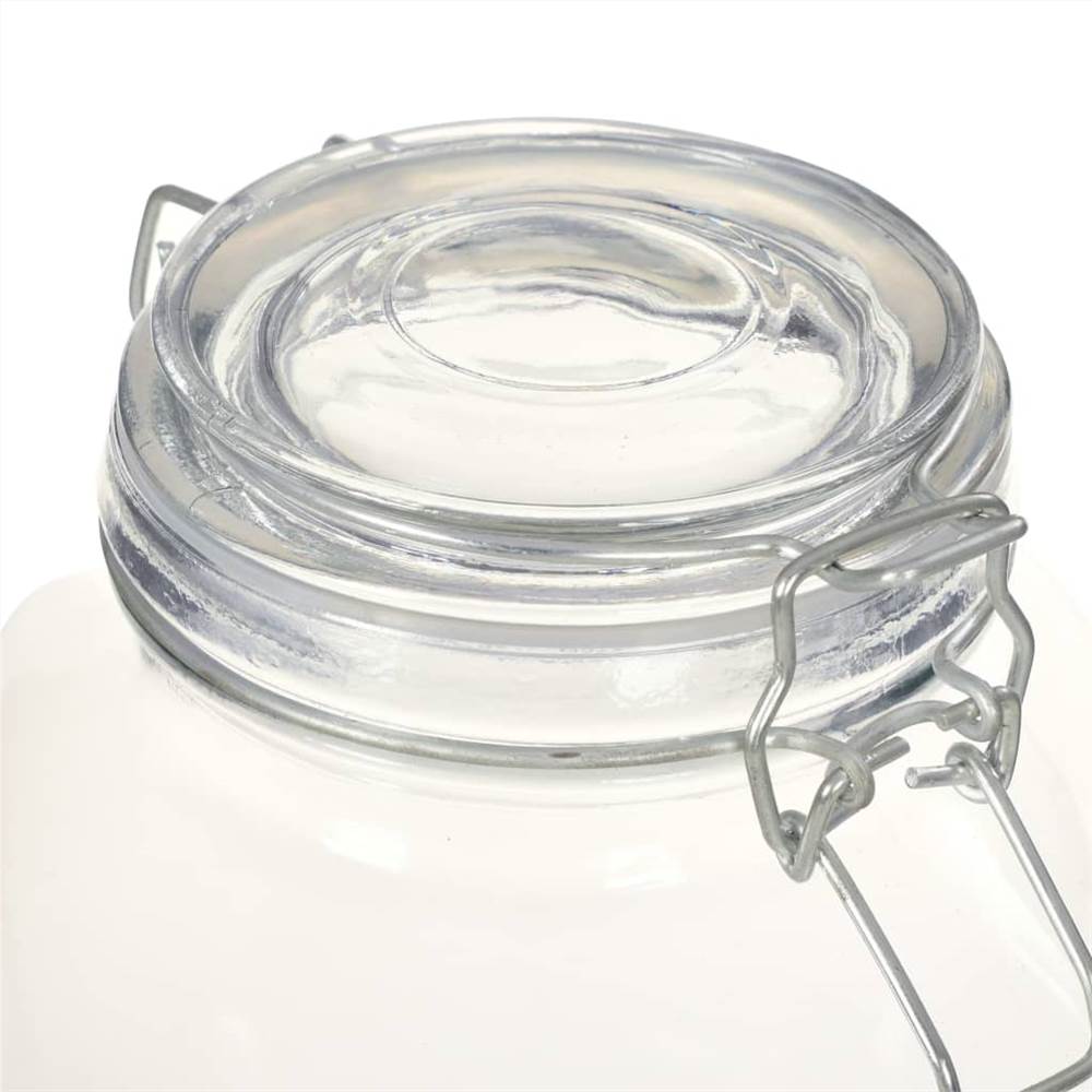 Glass Jars with Lock 6 pcs 3 L