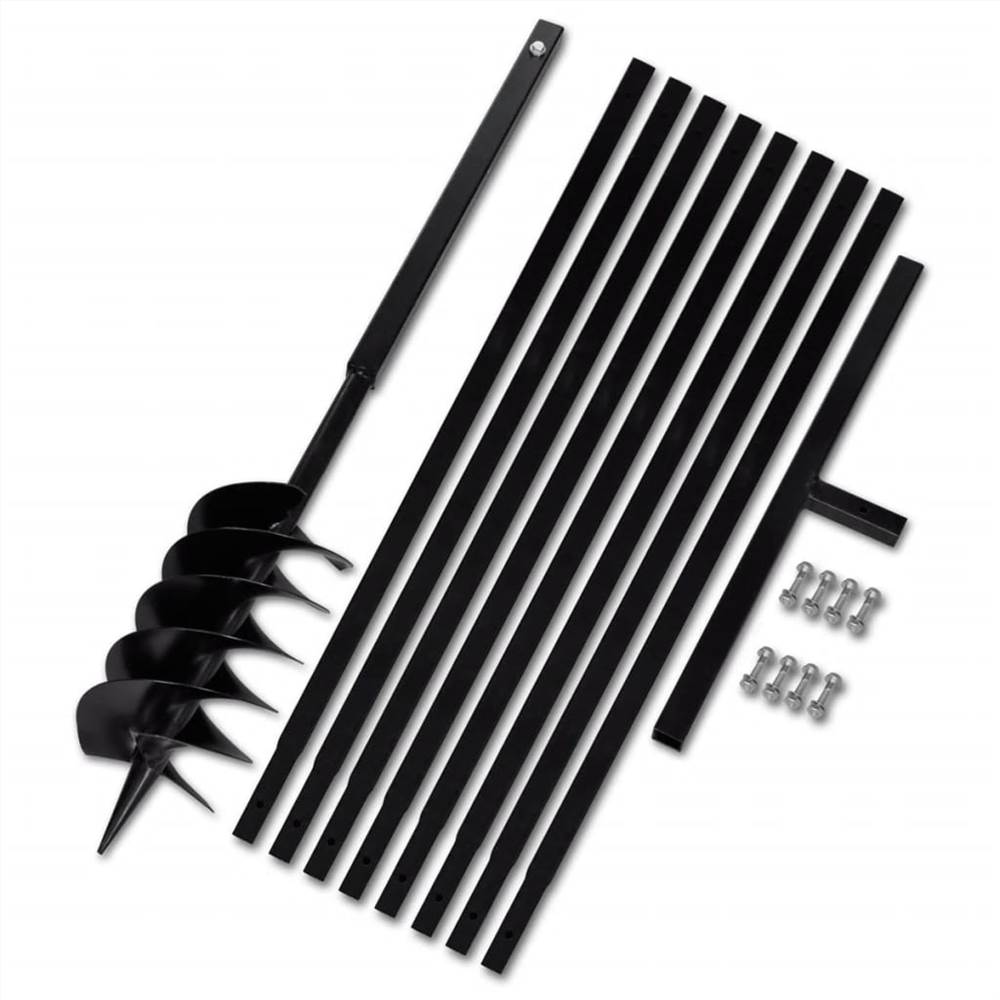 

Ground Drill with Handle 150 mm with Extension Tube 9 m Steel