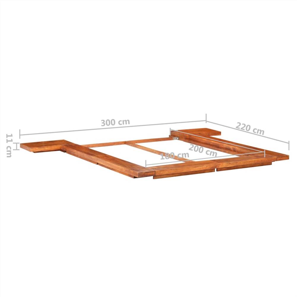 Japanese Futon Bed Frame Solid Acacia Wood 180x200 cm
