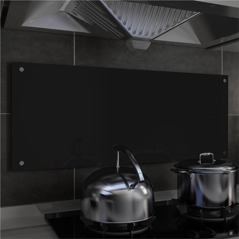 Кухонный фартук Черный Закаленное стекло 100x40 см