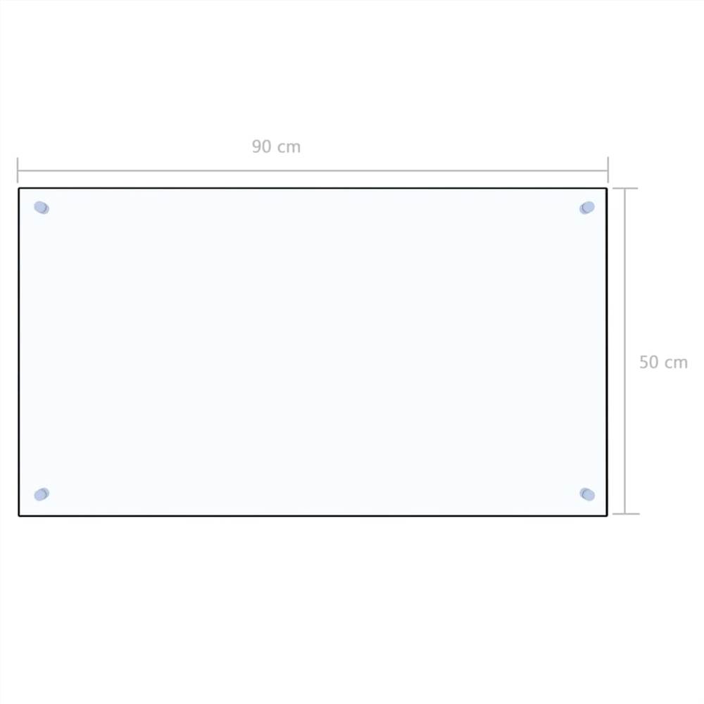 Kitchen Backsplash Transparent 90x50 cm Tempered Glass