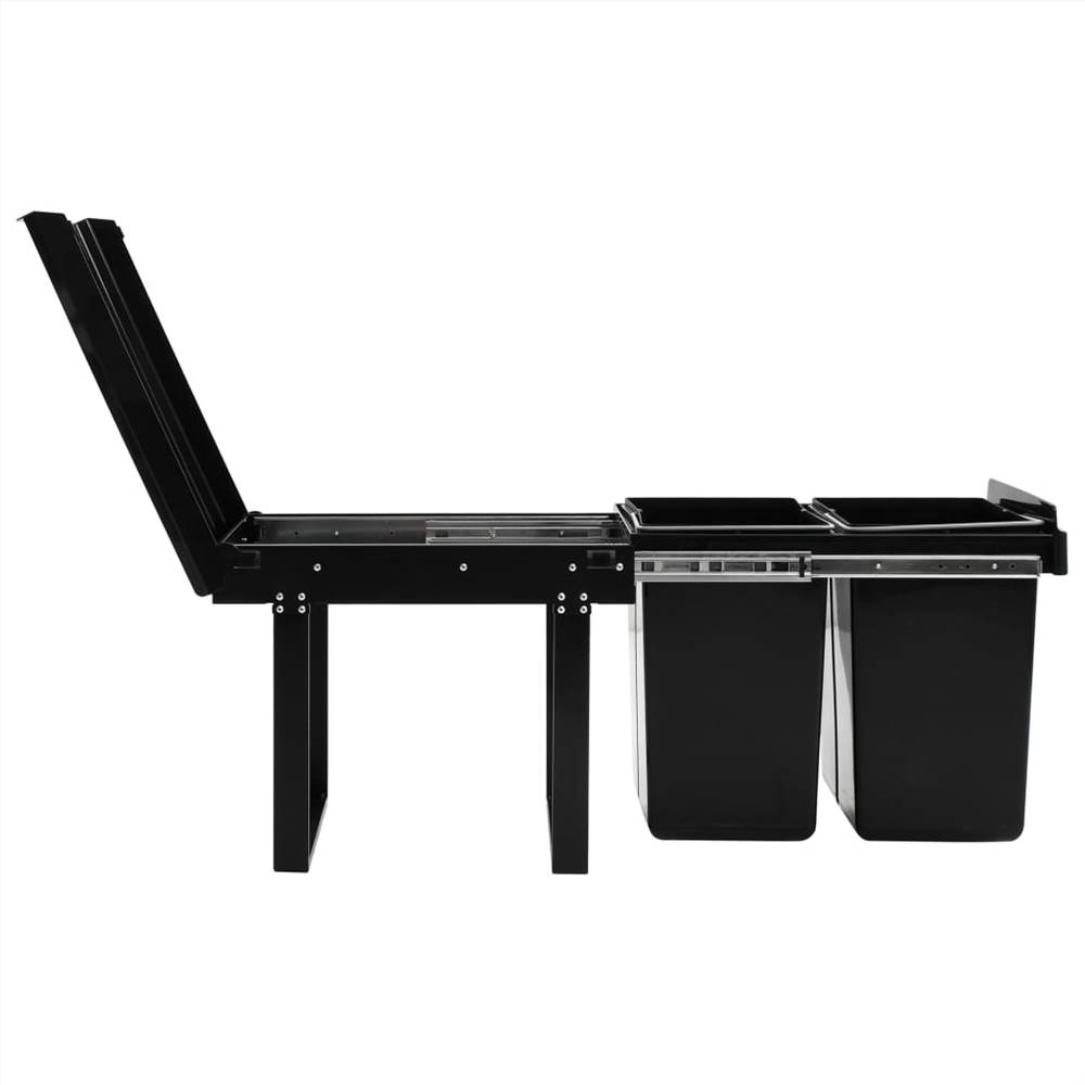 Kitchen Cupboard Pull-out Recycled Dustbin Soft-Close 48 L 16 Kitchen Cupboard Pull-out Recycled Dustbin Soft-Close 48 L