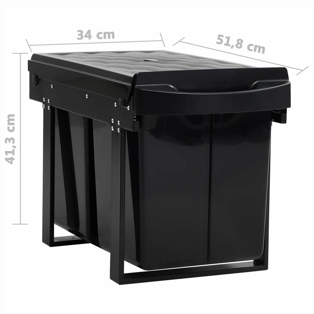 Kitchen Cupboard Pull-out Recycled Dustbin Soft-Close 48 L