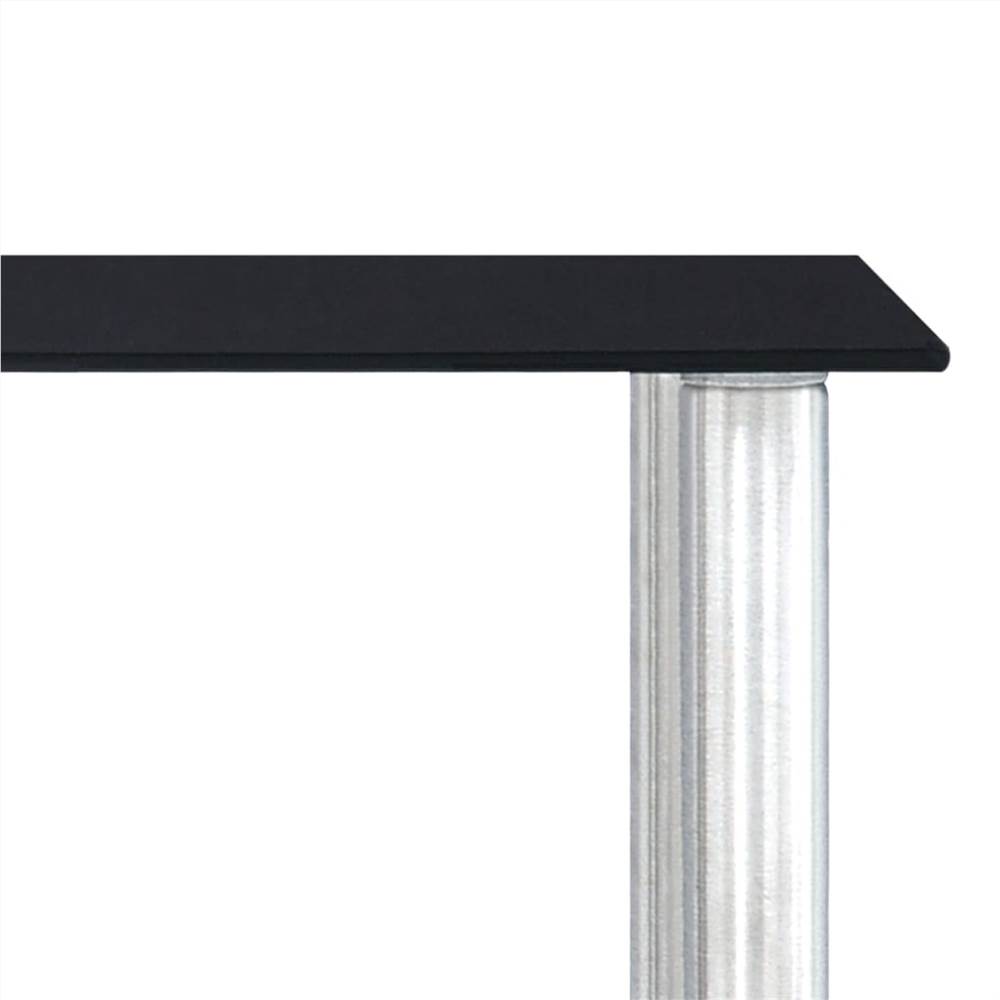 Kitchen Shelf Black 45x16x26 Cm Tempered Glass