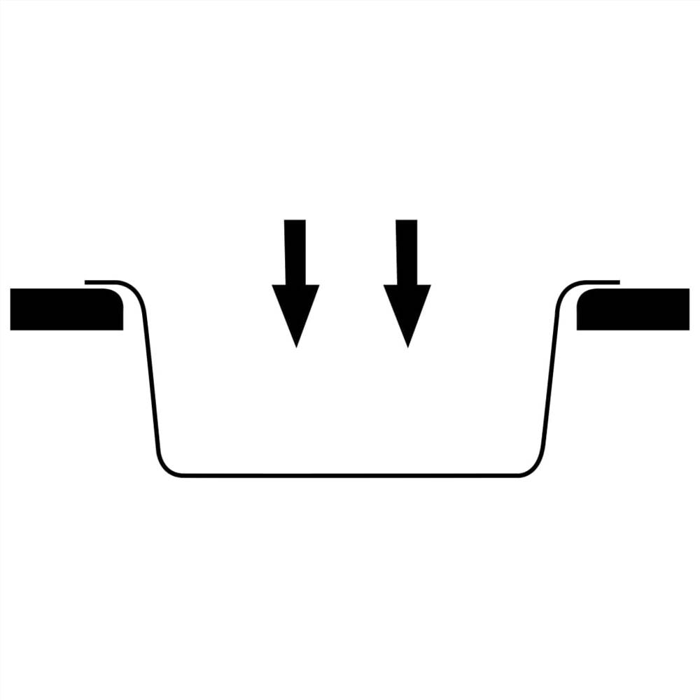 Kitchen Sink Double Basins Oval Grey Granite