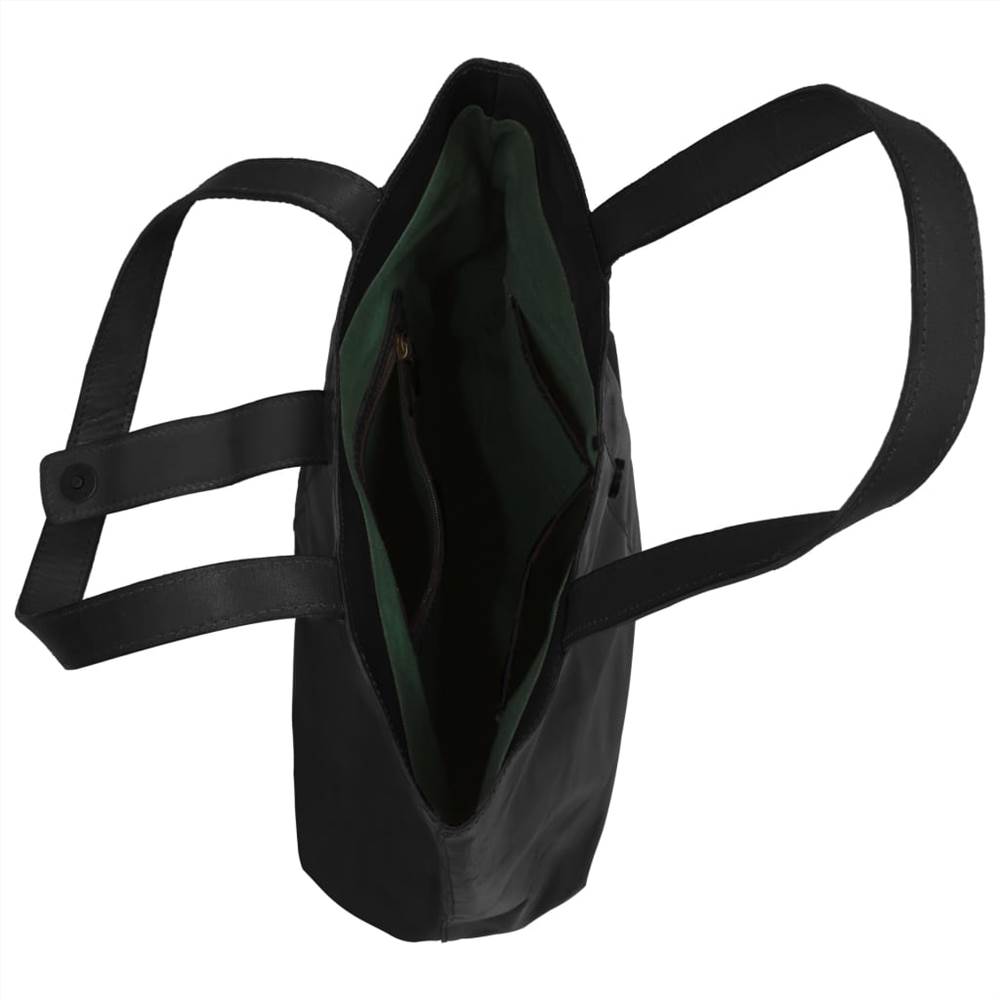 Ladies Shopper Bag Real Leather Black