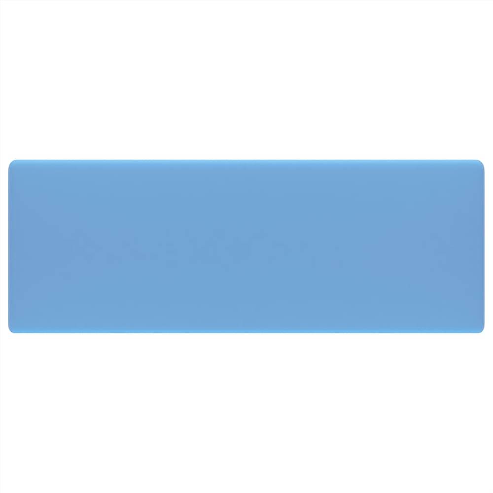 Luxury Basin Overflow Square Matt Light Blue 41x41 cm Ceramic