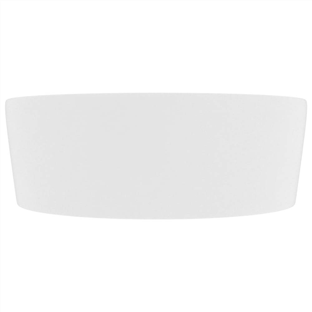 Luxury Wash Basin with Overflow Matt White 36x13 cm Ceramic